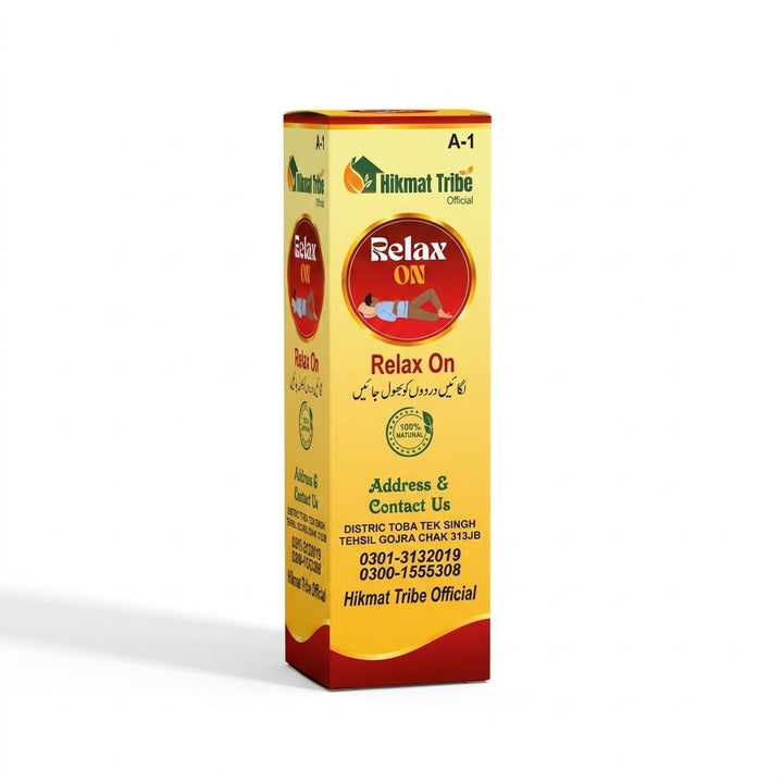 Relax On Herbal Oil – Instant Relief for Sciatica, Spinal & Joint Pain (10ml)